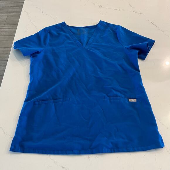 Figs Casma Three-Pocket Scrub Top in Royal‎ Blue Size Medium - Picture 1 of 5